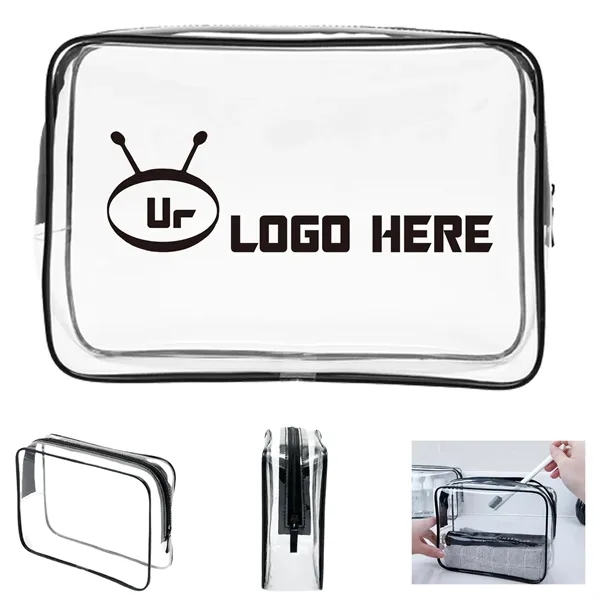4.7 X 7 X 1.2 Inch Clear Toiletry Bag