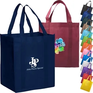 Non-Woven Reusable Gusset Tote Bag USA Decorated (13x10x15)